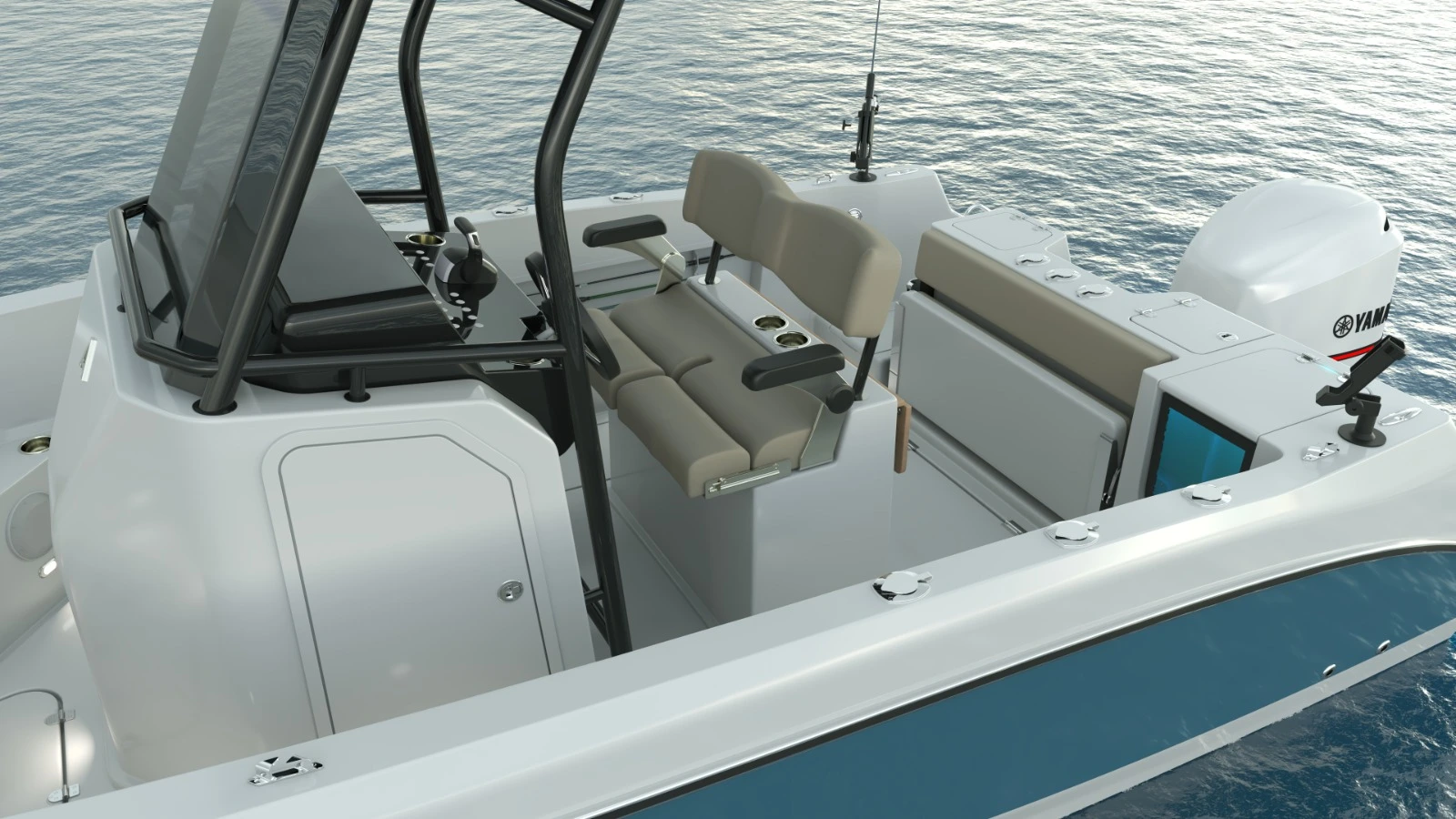 Iron Tide - 660 arka oturma alanı katlanmış — render