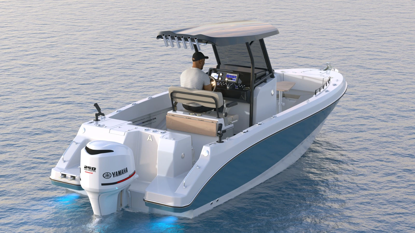 Iron Tide - 660 Kıç platform ve dıştan takma motor görünümü